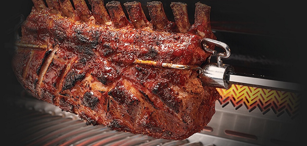 Вертел с 4-мя зажимами