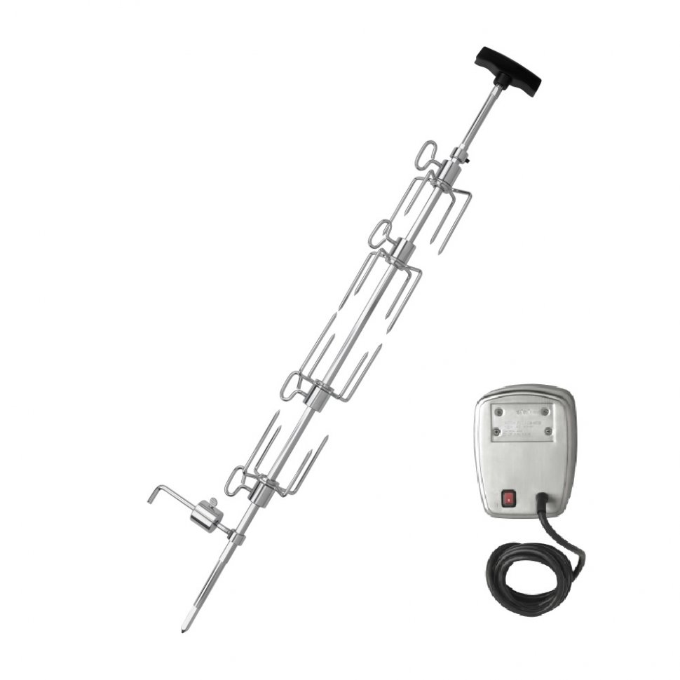 Вертел с 4-мя зажимами