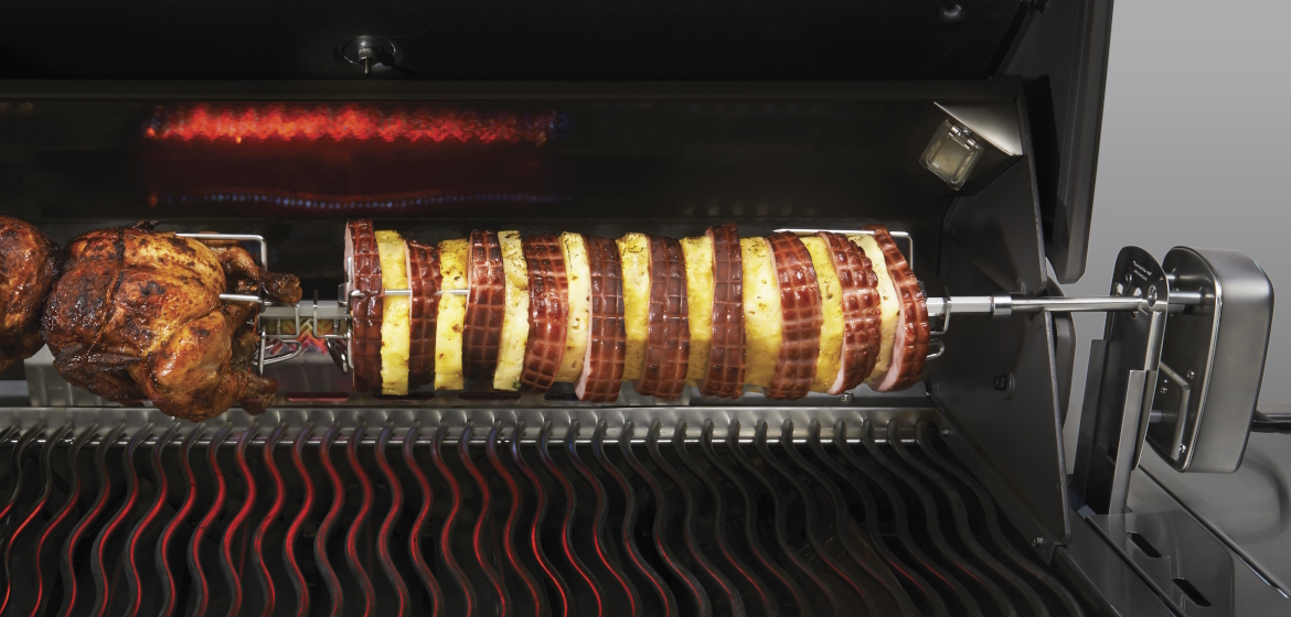 Вертел с 4-мя зажимами