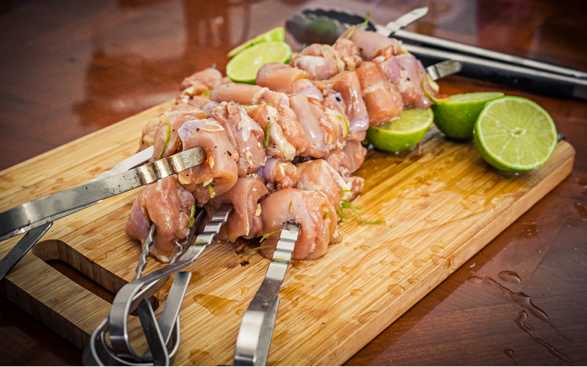 Куриные шашлычки на гриле