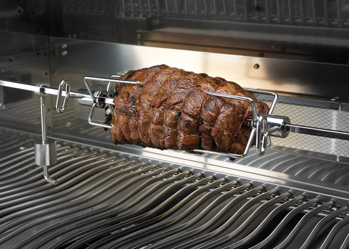 Вертел с 2-мя зажимами