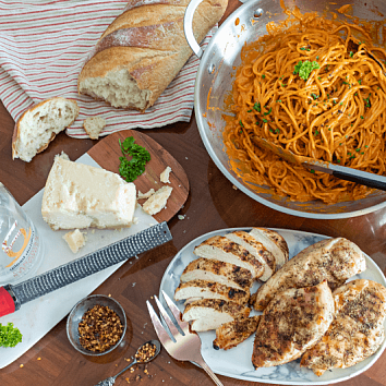 Курица со спагетти