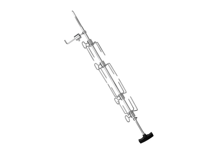 Вертел с 4-мя зажимами