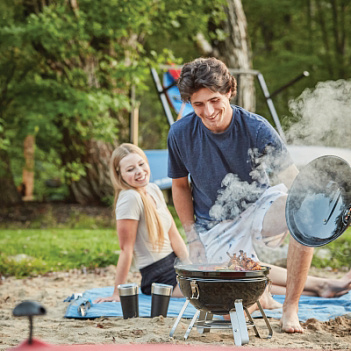 Управление температурой на угольном гриле