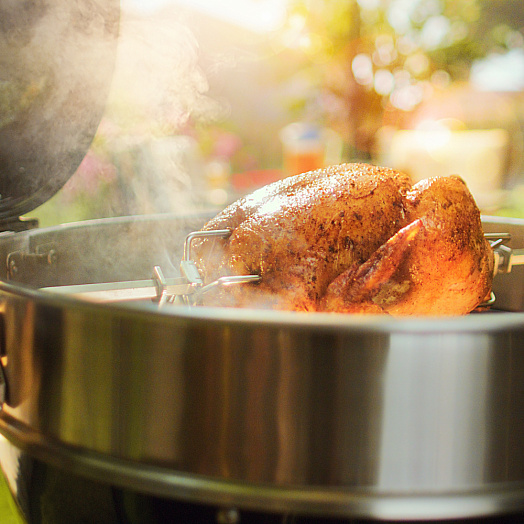 Вертел с 2-мя зажимами