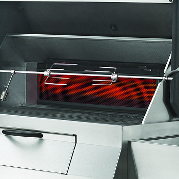 Использование вертела на угольном гриле NAPOLEON® PRO-605