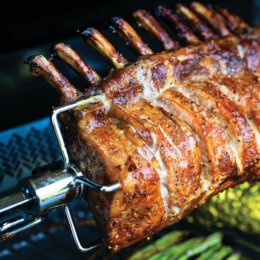 Вертел с 2-мя зажимами