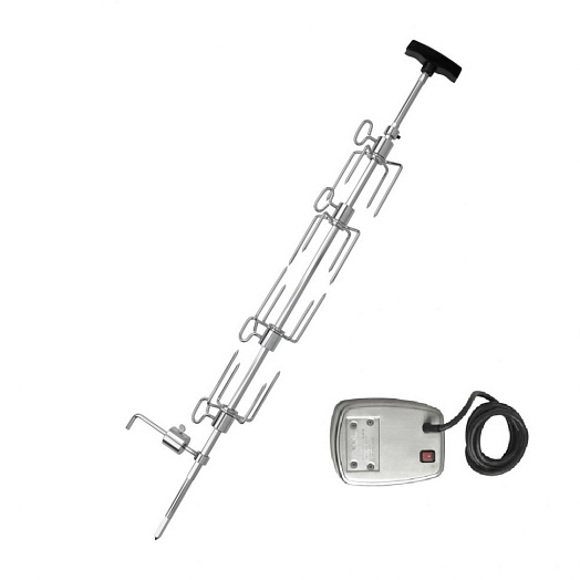 Вертел с 4-мя зажимами