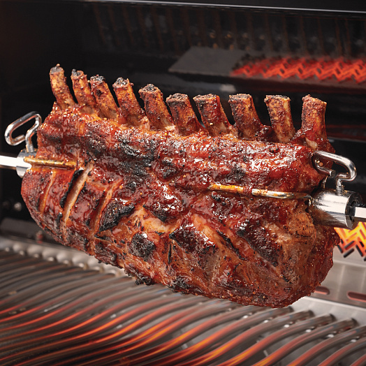 Вертел с 2-мя зажимами