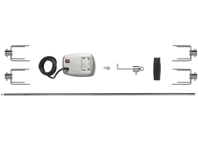 Вертел с 4-мя зажимами