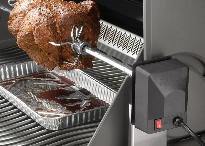 Вертел с 2-мя зажимами