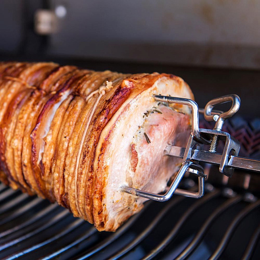 Вертел с 2-мя зажимами