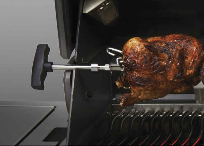 Вертел с 2-мя зажимами