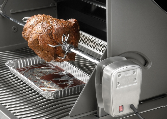 Вертел с 4-мя зажимами