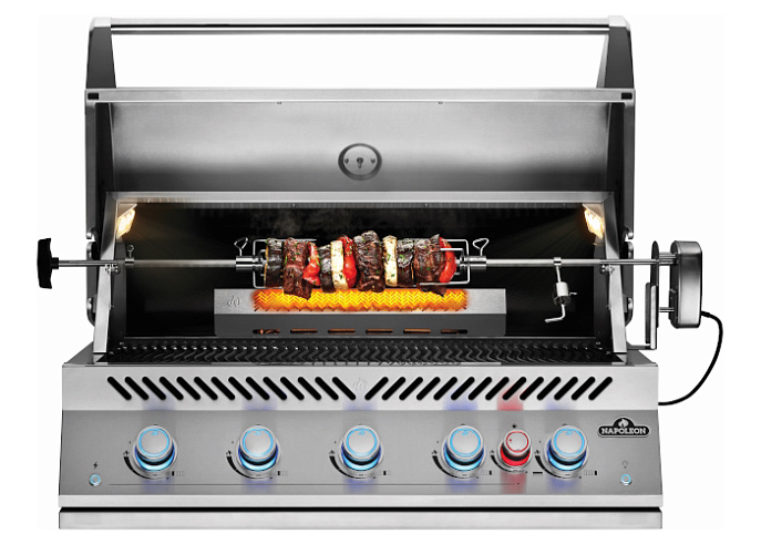 Вертел с 2-мя зажимами