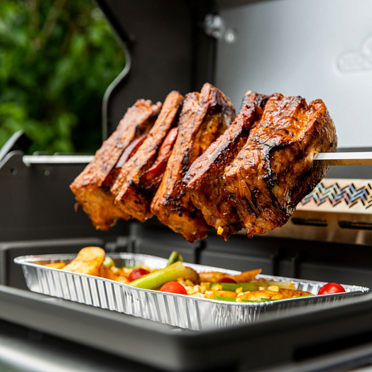 Вертел с 2-мя зажимами